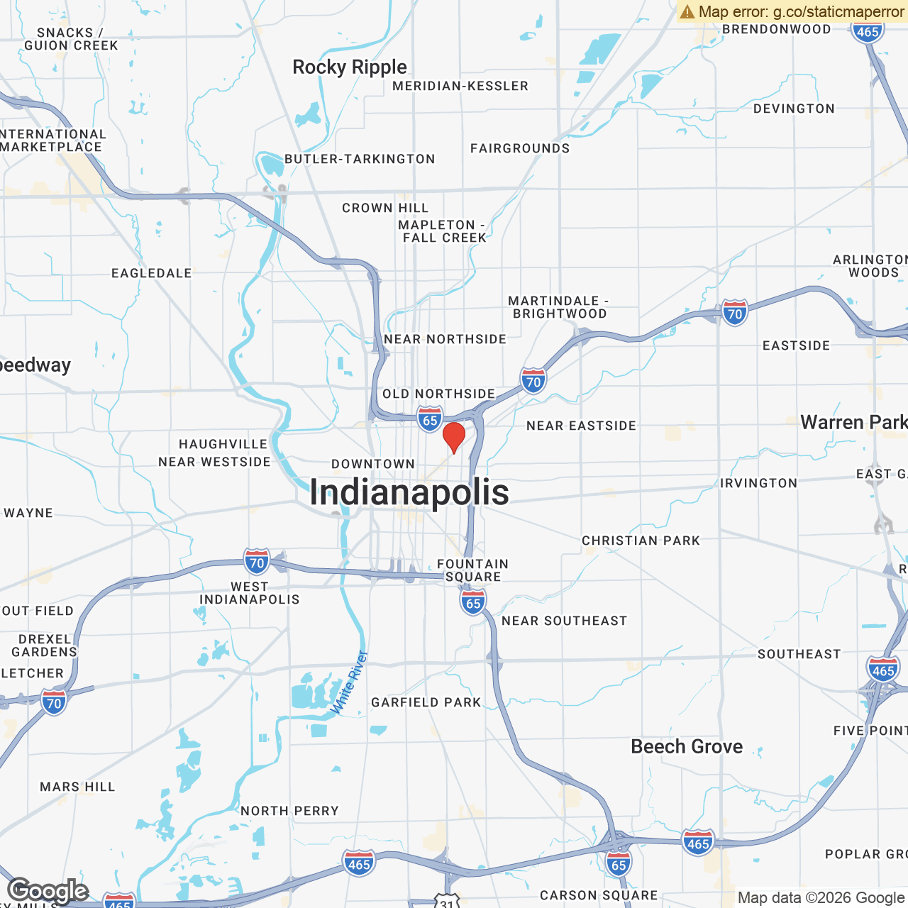 Map of the CENTURY 21 Scheetz Indianapolis office